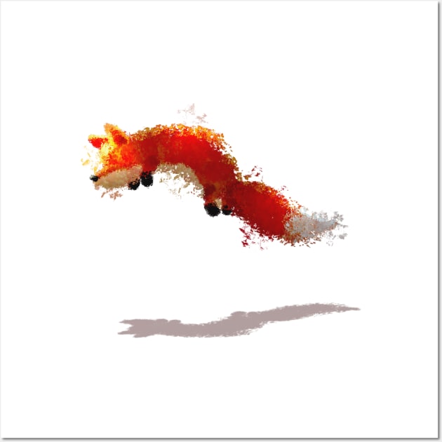 Artistic Jumping Fox Wall Art by VoidDesigns